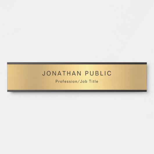 Trendy Gold look Glamor Modern Professional Deurbordje (Voorkant)