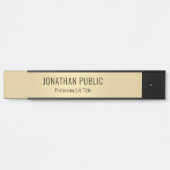 Trendy Gold Look Modern Eenvoudige Sjabloon Elegan Deurbordje (Voorkant)