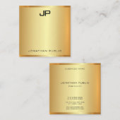 Trendy Gold Look Modern Elegant Professioneel Chic Vierkante Visitekaartje (Voorkant / Achterkant)