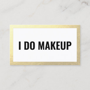 Trendy Gold Makeup Artist Visitekaartje