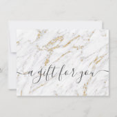 Trendy Gold marble elegant gift certificate (Voorkant)