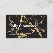 Trendy Gold Marble Pattern op Black