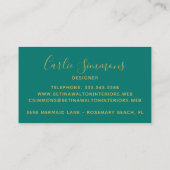 Trendy Gold Mermaid Scales Visitekaartje (Achterkant)