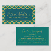 Trendy Gold Mermaid Scales Visitekaartje (Voorkant / Achterkant)