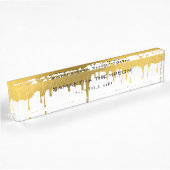 Trendy Gold Metallic Drivers Script Custom Naambordje