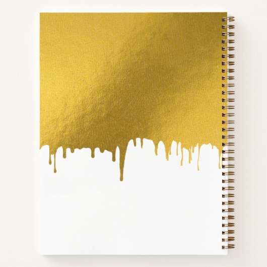 Trendy Gold Metallic Drivers Script Monogram Notitieboek (Achterkant)