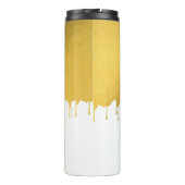 Trendy Gold Metallic Drivers Script Monogram Thermosbeker (Achterkant)