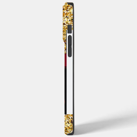 Trendy Gold Monogram 14 Pro Max hoesje (Achterkant / Links)