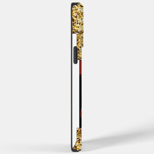 Trendy Gold Monogram 14 Pro Max hoesje (Achterkant / Rechts)