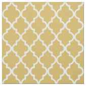 Trendy Gold Moroccan Quatrefoil Pattern Stof (Swatch)