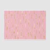 Trendy Gold Paint Strokes Roze Tissuepapier (Voorkant)