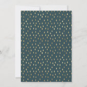 Trendy Gold Raindrops Slate Grey Afstuderen Kaart (Achterkant)