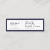 Trendy Gold Roos Monogram Navy Mini Visitekaartje (Achterkant)