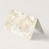 Trendy Gold-Rozen en gemarigold Flowers — Wit ontw Visitekaartje (Achterkant)