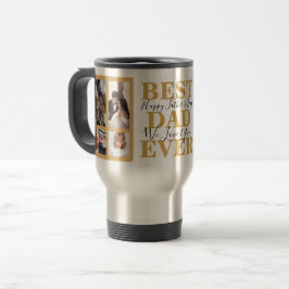 Trendy Gold Script Best Dad ever Day Foto Reisbeker