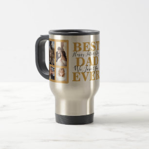 Trendy Gold Script Best Dad ever Day Foto Reisbeker