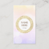 Trendy Gold Sequin Verticaal Visitekaartje (Voorkant)