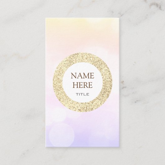 Trendy Gold Sequin Verticaal Visitekaartje (Voorkant)