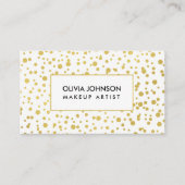 Trendy Gold Shimmer Makeup Artist Visitekaartjes (Voorkant)