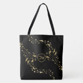 Trendy Gold Stars Monogrammed Canvas tas (Voorkant)