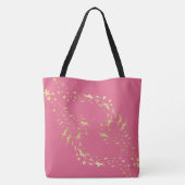 Trendy Gold Stars Monogrammed Canvas tas (Achterkant)