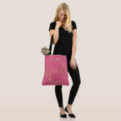 Trendy Gold Stars Monogrammed Canvas tas (Op model)