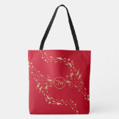 Trendy Gold Stars Monogrammed Canvas tas (Voorkant)