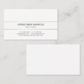 Trendy Gold Striped Elegant minimalistisch design Visitekaartje (Voorkant / Achterkant)