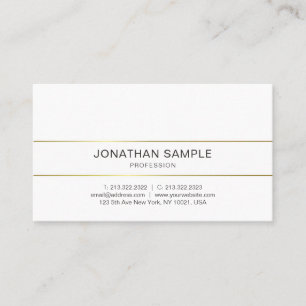 Trendy Gold Striped Elegant minimalistisch design Visitekaartje