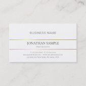 Trendy Gold Stylish Plain Simple Company Modern Visitekaartje (Voorkant)
