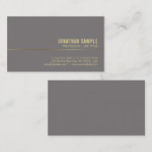 Trendy Gold Text Chic Professional Design Deluxe Visitekaartje (Voorkant / Achterkant)
