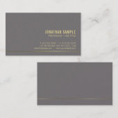 Trendy Gold Text Elegant Design Modern Plain Luxe Visitekaartje (Voorkant / Achterkant)