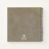 Trendy Gold Texture Logo Business Notitieboek (Achterkant)