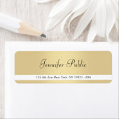 Trendy Gold White Handgeschreven script Simple Mod Etiket (Insitu)