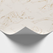 Trendy Gold Winter Deer Seamless Pattern Kerstmis Cadeaupapier (Hoek)
