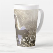 Trendy Golden Pumpkin Ik ben een goede foto Latte Mok (Rechterhoek)