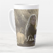 Trendy Golden Pumpkin Ik ben een goede foto Latte Mok (Linkerhoek)