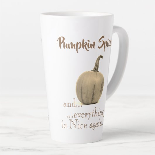 Trendy Golden Pumpkin Spice Latte Mok (Rechterhoek)