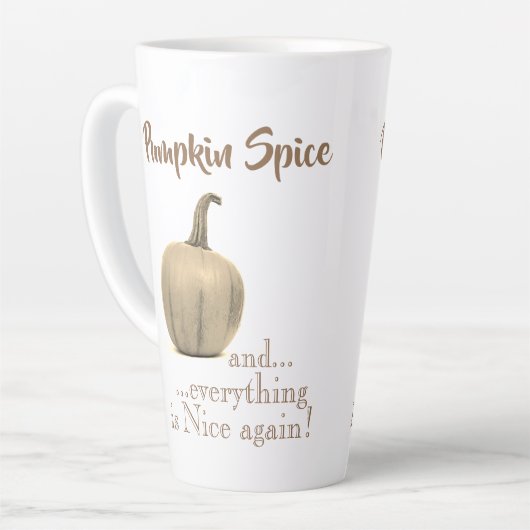 Trendy Golden Pumpkin Spice Latte Mok (Linkerhoek)