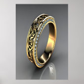 Trendy Golden ring | AI Art Poster (Voorkant)