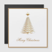 Trendy Golden Star-kerstboomkaart (Voorkant / Achterkant)