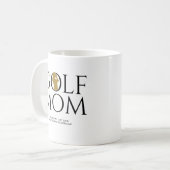 Trendy "GOLF MOM" Goud Koffiemok (Voorkant links)