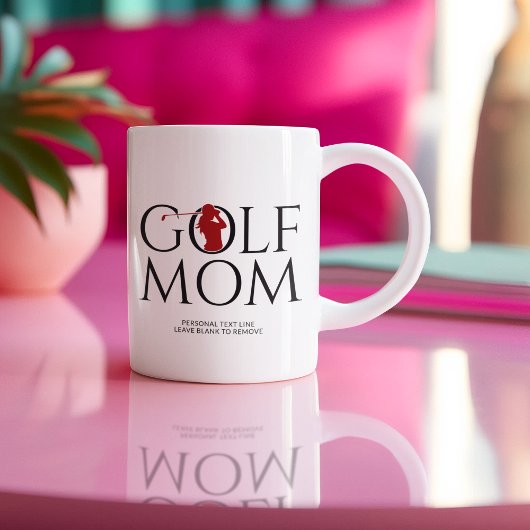 Trendy "GOLF MOM" Rood Koffiemok