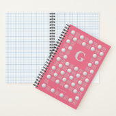 Trendy Golfbal & T-shirt Monogram Bubblegum Roze Notitieboek (Binnen)