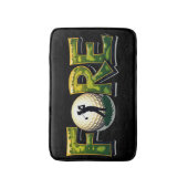 Trendy golfdesign met golfersilhouet badmat (Voorkant Verticaal)