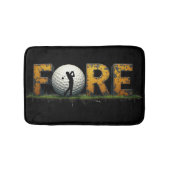 Trendy golfdesign met golfersilhouet badmat (Voorkant)