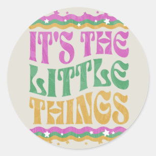 Trendy golvende tekst Inspirerende bevestiging Boh Ronde Sticker