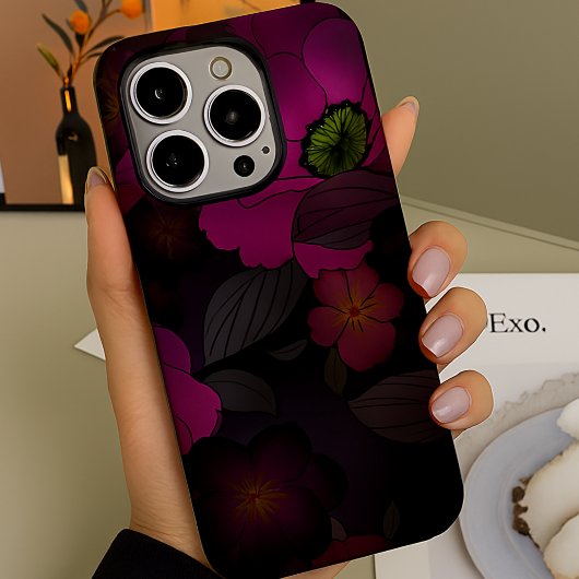 Trendy gotische donkere Romance pruimenbloem Case-Mate iPhone Case