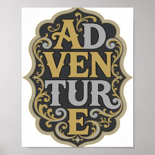 Trendy Goud AVONTUUR Print