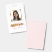 trendy goud en roze salon badge (Voor- en achterkant)